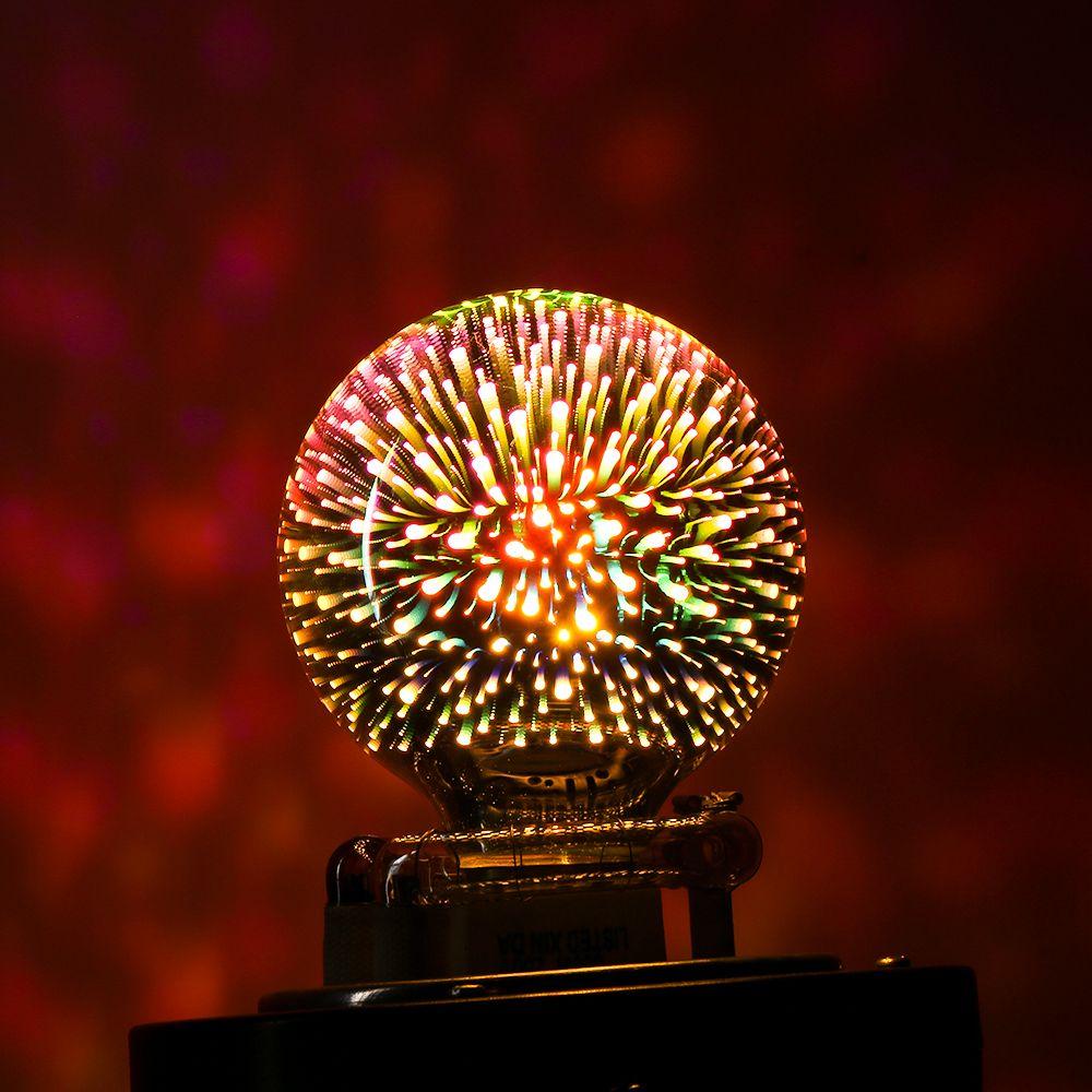 3W Ball light E27 holder Screw connector Glass Edison  3D  Bulb Party Lamp