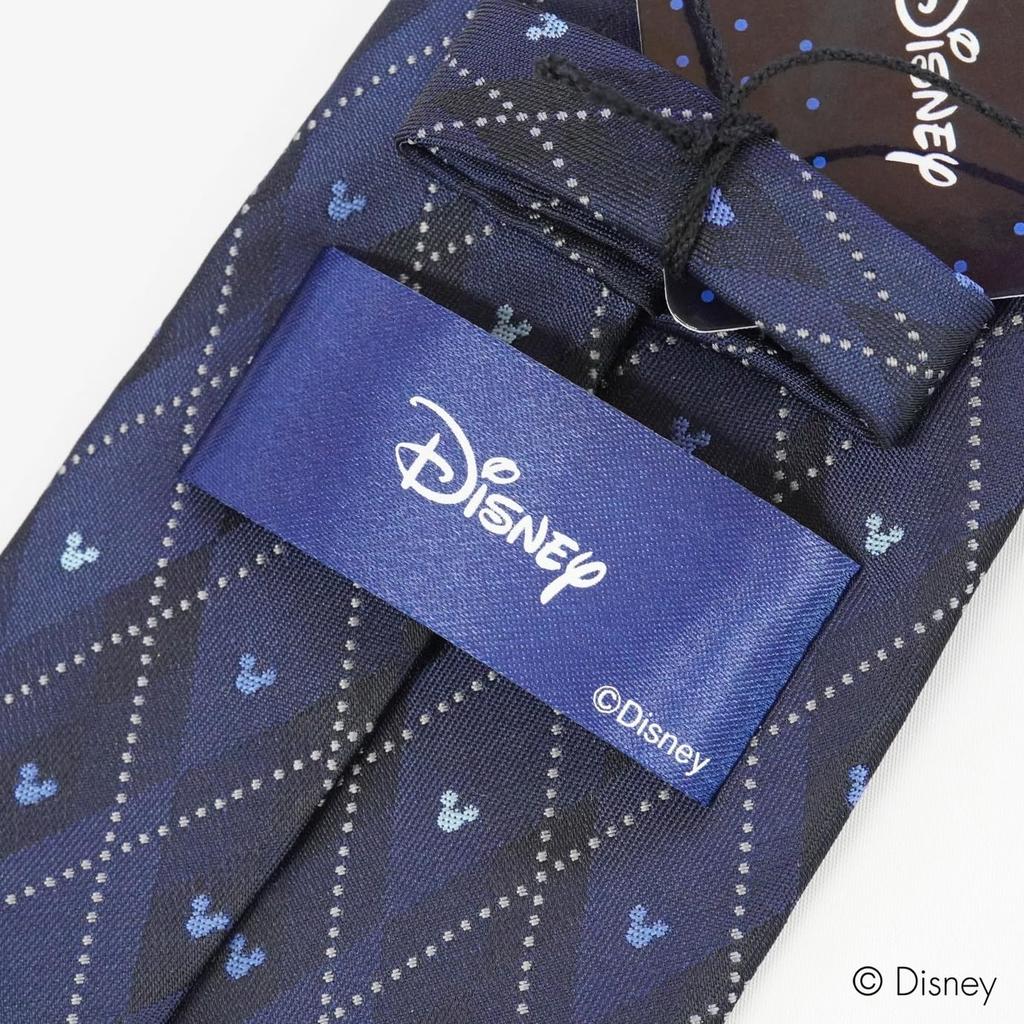 Disney Mitsumaru Silhouette Argyle Pattern Tie D50035 One Size Fits Perfect for Business or Perfect as a Gift Navy, Most, Casual,