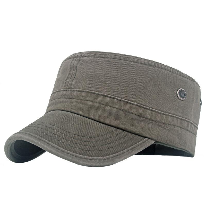

Військова кепка з бавовняним пласким верхом. Чоловіча шапка від сонця сірий