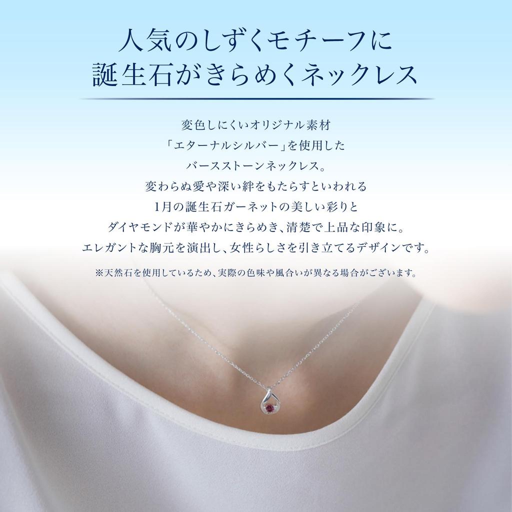 Official January Birthstone Eternal Silver Necklace with Garnet Drop Includes Jewelry Gorgeous Anniversary Gift for 112434721801 4℃ Design, Case,