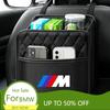 E60 E93 2025 Für BMW Auto Rücksitz Aufbewahrungstasche Organizer Box Emblem Zubehör Für BMW E46 E39 E53 E36 F22 E87 E90 E91 E92 E65