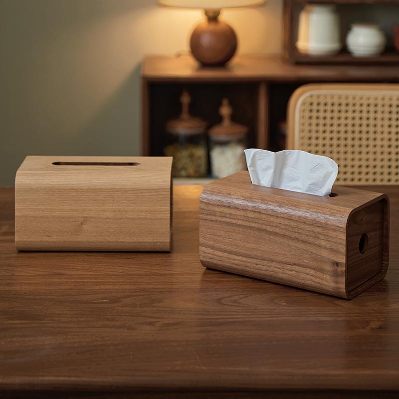 Wooden Tissue Box Desktop Napkins Boxes Kitchen Luxury Paper Storage Case Household Rectangle Handkerchief Organize Accessories