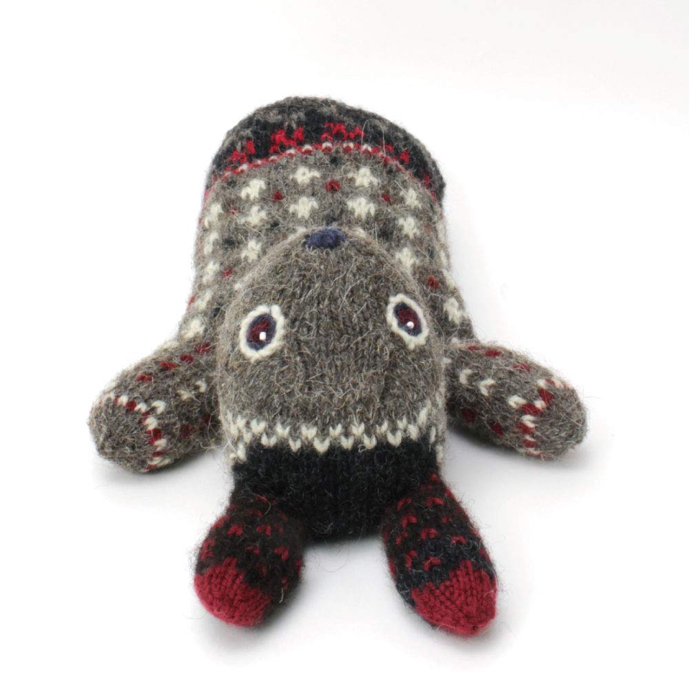Rabbit (Brown) Puppet Knitting Kit / A Traditional Estonian Knitted Doll from "Anu & Anu's Animal Knits"