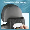 Leather Sun Visor Napkin Box Holder Hanging Car Mask Holder Shading Tissue Case Organizer Auto Storage Decoration Craft Ornament