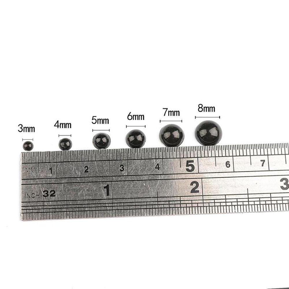 100-500 Stück Schwarze Runde Spielzeugaugen Zubehör Kunststoff Spielzeugauge Perle Halbrunde Perlen Kinder