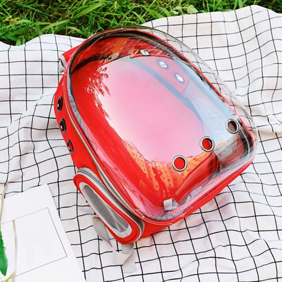 Haustier-Tragerucksack, atmungsaktiv, Katzen-Luftpolster-Rucksack für kleine und mittelgroße Katzen und Welpen, tragbare Haustier-Raumkapsel für Reisen, Wandern, Spazierengehen und Camping