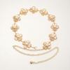 Fashion Imitation Pearl Metal Flowers Waist Chain For Women Elegant Sexy Body Waist Chain Jewelry Gift