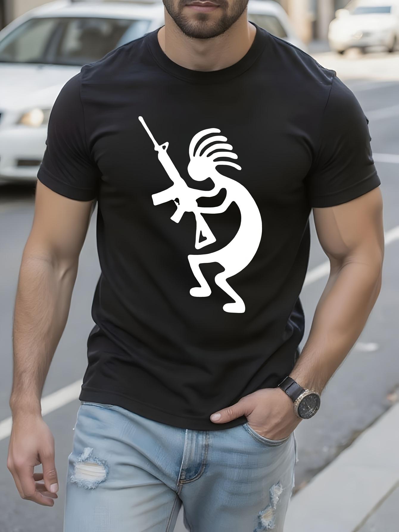 Kokopelli Gun Rights Tshirt Funny Gun Lover Graphic Tee L