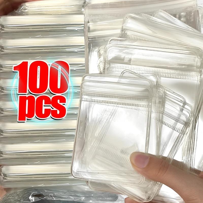 10/100pcs Highly Transparent PVC Stationery Sealed Bags Anti Oxidation Jewelry Bags Self Sealing Bag Zipper Sealed Bag