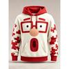 Unisex Print Hoodie Christmas Party Family Hoodies Geometric Pullover Long Sleeve Casual Streetwear Funny Christmas Hoodies TopsUnisex Woman's