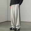 Autumn and Winter New Scimitar Knitted Casual Pants Autumn and Winter New Men's Loose Large Size Straight Vertical Sports Trendy Sweatpants