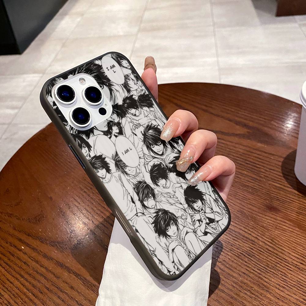 Death Note Anime Phone Case Corrugated Pattern Phone Case For iPhone 17 Air 16 15 14 13 12 11 Plus Pro Max Shockprooof Cover