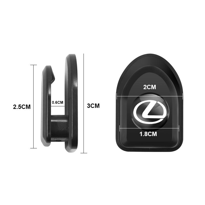 SFSE5 2PCS Car Storage Hanger Auto Logo Hooks Peg Accessories For Lexus F SPORT ES RX NX LS UX LM LX GX LC RZ IS CT GS RC HS SC TX LBX