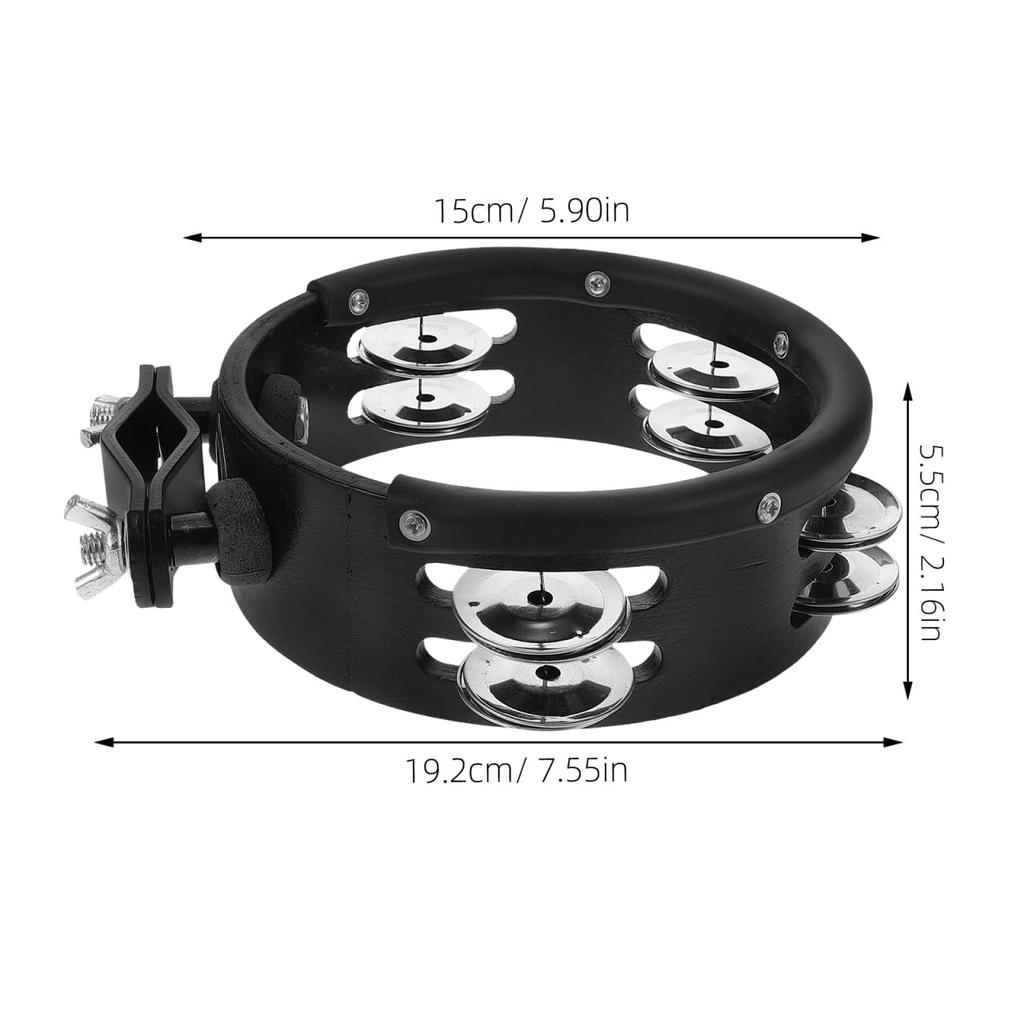 Alasum 6-inch Hi-Hat Tambourine for Drum Sets, Tambourine Instruments, Handbells, Easy to Attach Drum Accessories, Perfect for Dance
