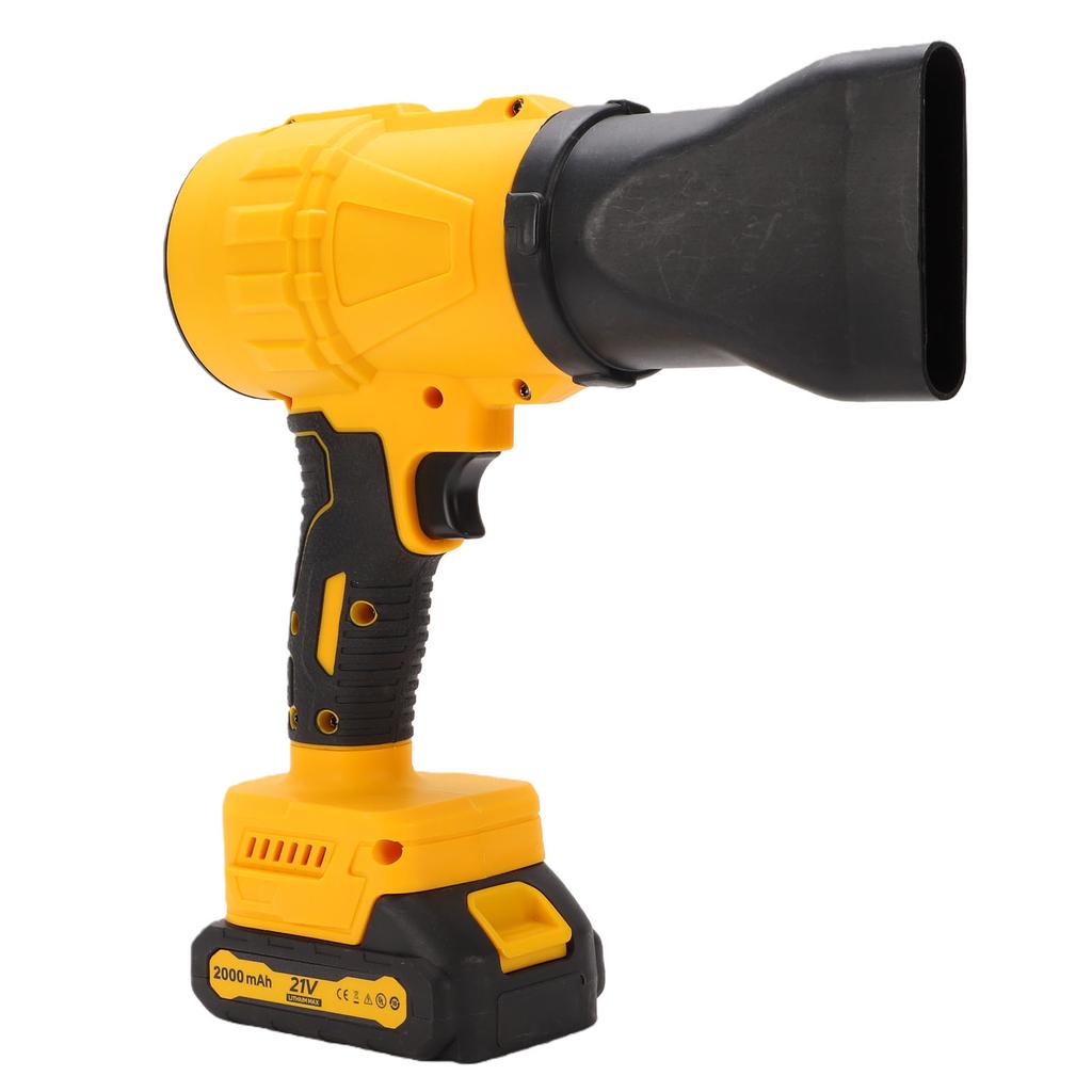 Cordless Leaf Blower 2000mAh Battery Lightweight Handheld Turbo Blower with Detachable Air Nozzle 2 Speed for Lawn