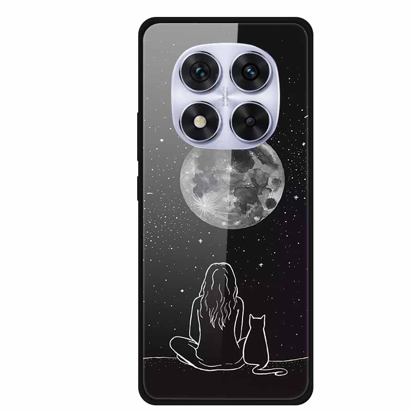 Tempered Glass Case For Redmi Note 14 Pro Coque 14Pro Flowers Phone Cases For Xiaomi Redmi Note14 Pro Hard Back Cover Case Funda