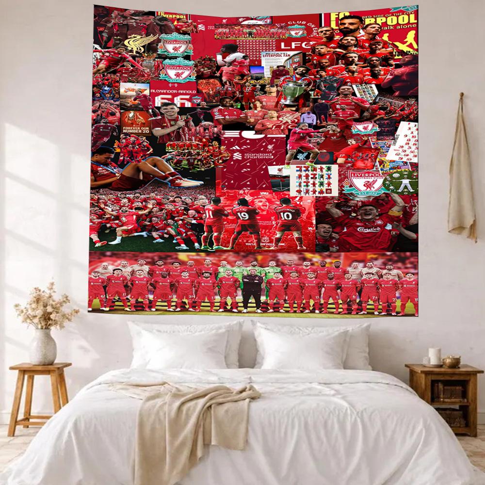 Liverpool Football Club Wall Decor Tapestry Art For Pet Memorial Birthdaywedding Party Backdrop Family Gift