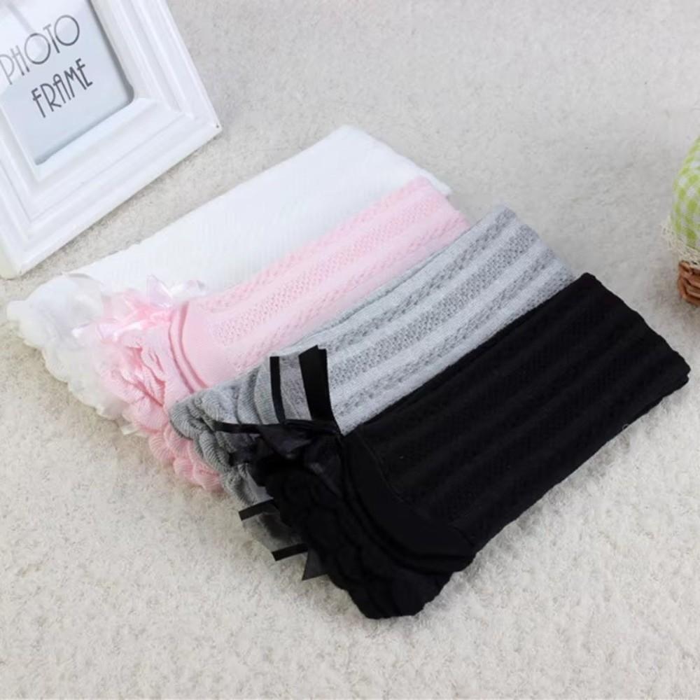 Soft Children Bowknot Mesh Socks Mid-tube Socks Cotton Socks New Mesh Girls Sock