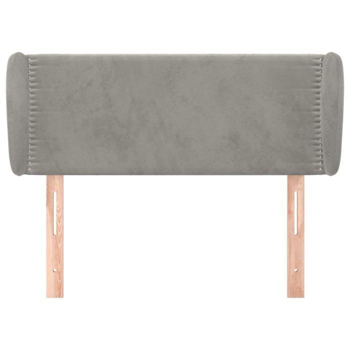 Maison Exclusive - Tête de lit avec oreilles Gris clair 83x23x78/88 cm Velours