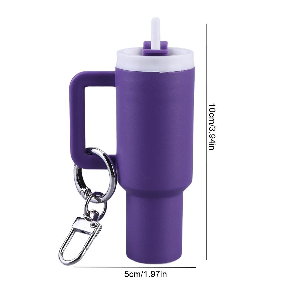 Mini Cup Keychain Lip Balm Keychain Cute Tumbler Key Ring Chapstick Holder Keychain Handbag Charms Key Ring for School Bag