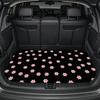 Pink Floral Print Car Trunk Mat Luggage Mat Outdoor Mat Suitable for Various Sedans and SUV Models Interior Decoration Storage