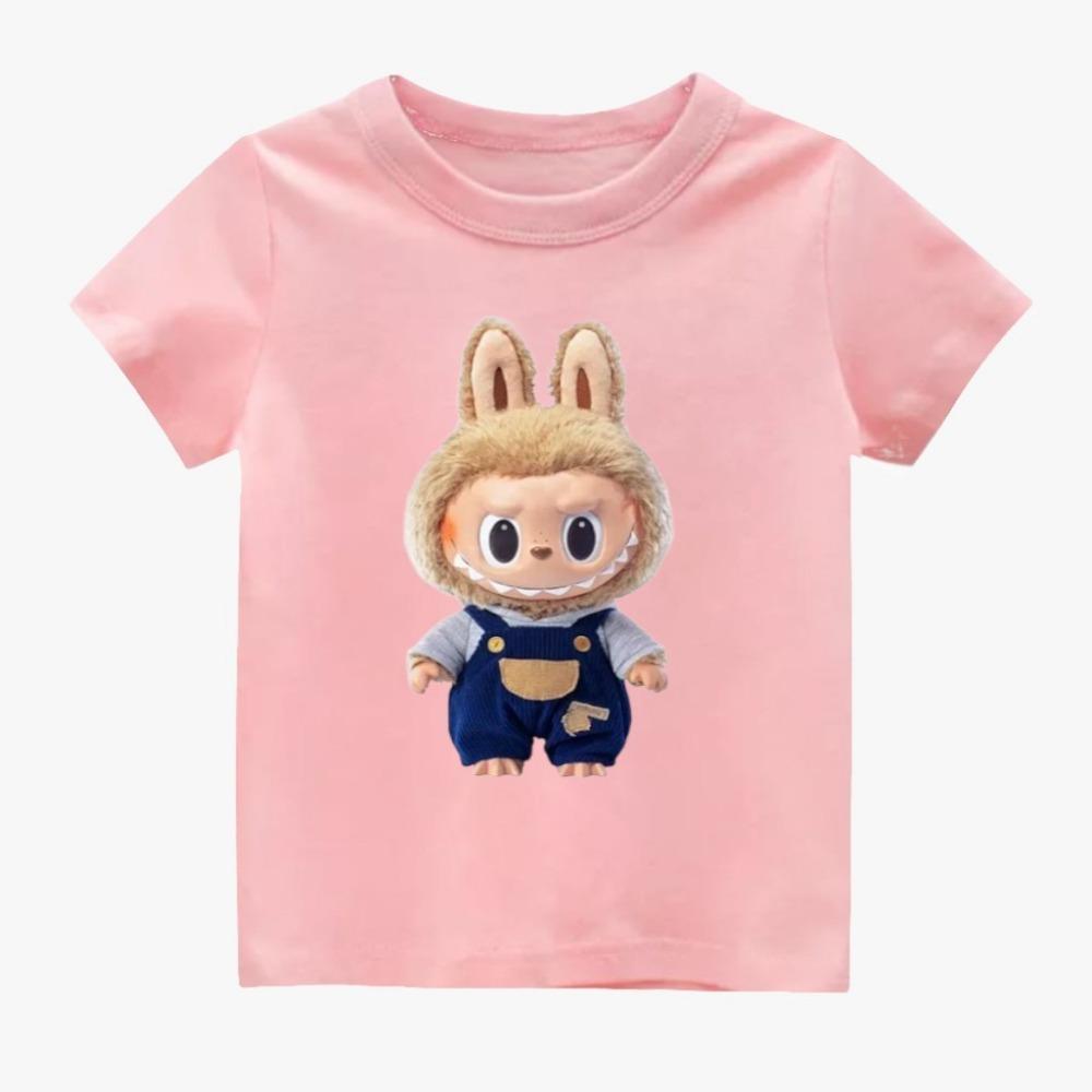 Labubu Cloth Printed Short-sleeved Casual Style T-shirt for Men and Women