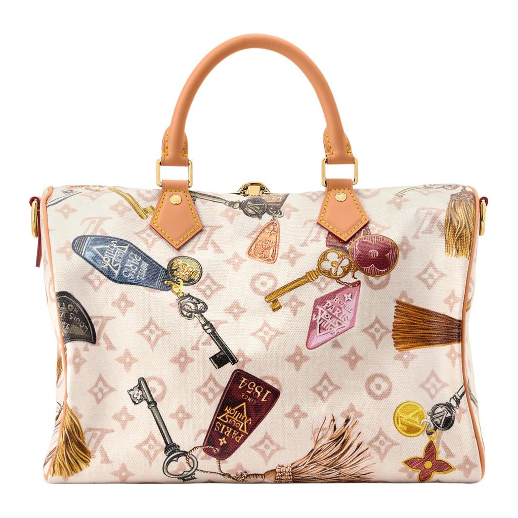 Louis Vuitton Coated Canvas One Shoulder Handbag Women's Beige M29377