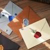 10pcs/pack  Retro Hemp Texture Western Envelopes for Wedding Party Invitation Greeting Cards Gift Envelopes Customized
