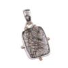Natural Black Rutile Gemstone 925 Solid Sterling Silver Gift Pendant 1.50" F1Y69
