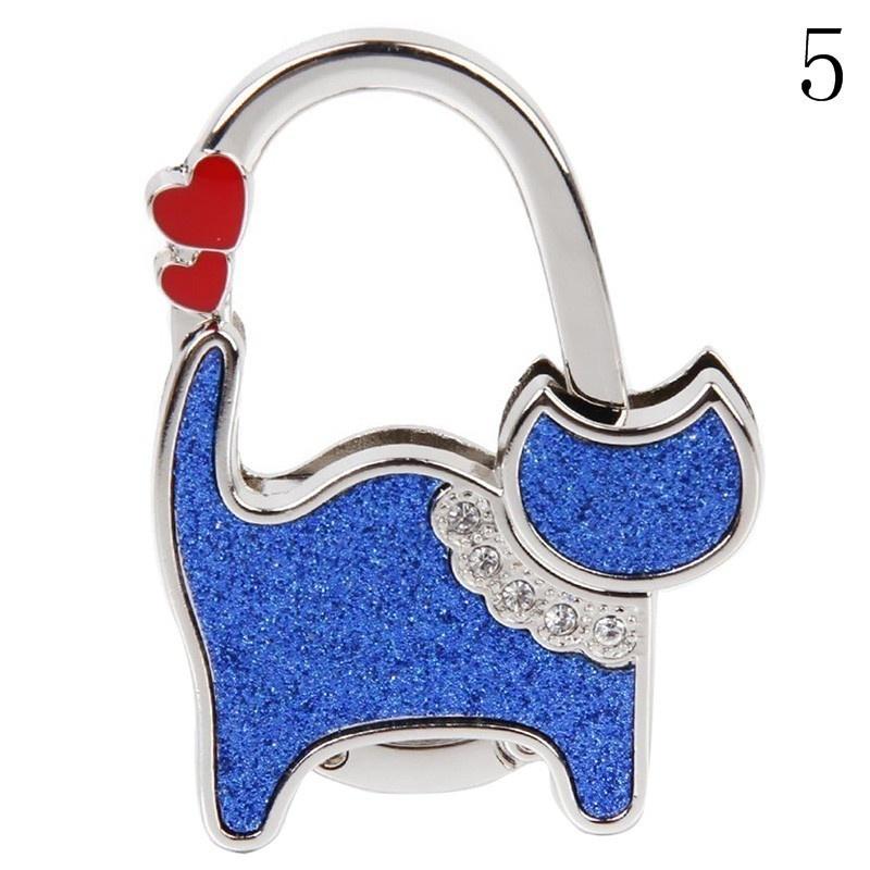 Foldable Table Cat Purse Rhinestone Hanger Hangbag Hook Holder Gifts