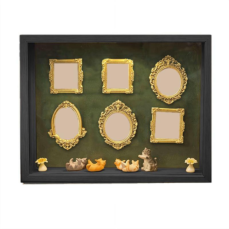 DIY Cat Mini Museum Silhouette Box, Familyand Cat Memory Photo Display Case Frame Silhouette Box With Light