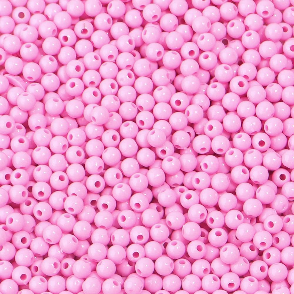 1000Pcs 4mm Acrylic Solid Color Round Beads For Craft Bracelets Earrings Making Spacer Beads DIY Jewelry Finding Accessories