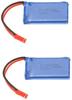Rechargeable LiPo Battery – 2 Pcs – 3.7V 730mAh – For WLtoys V636 V686 Drone – High Capacity – Blue – Plastic