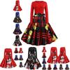 Elegant Women Long Sleeve Christmas Costume Dress In Vintage Santa Style