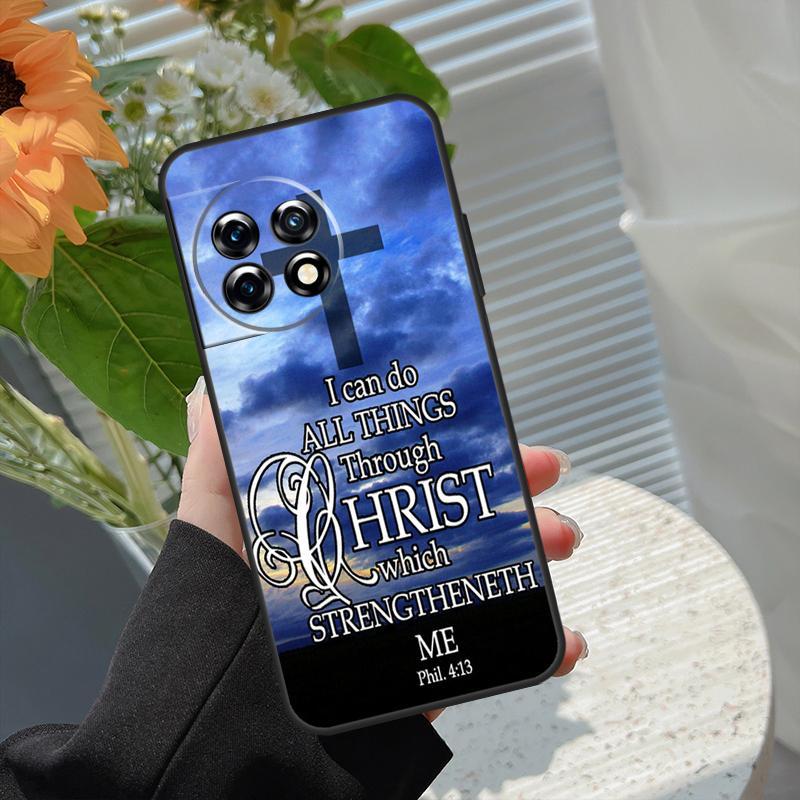 Christian Jesus Christ Bible Verse Case For OnePlus 10 Pro 15 13 12 11 13T 15R 13R 10R 10T 8T Nord CE 5 4 2 3 Lite N20 N30 Cover