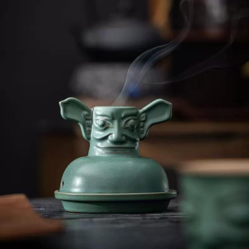 Sanxingdui mask office cup merchandise souvenir ceramic tea set business company activities museum collection gifts