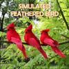 Red Bird Feather Velvet Art Fake Bird Feather Bird Artificial Imitation Ornaments DIY Party