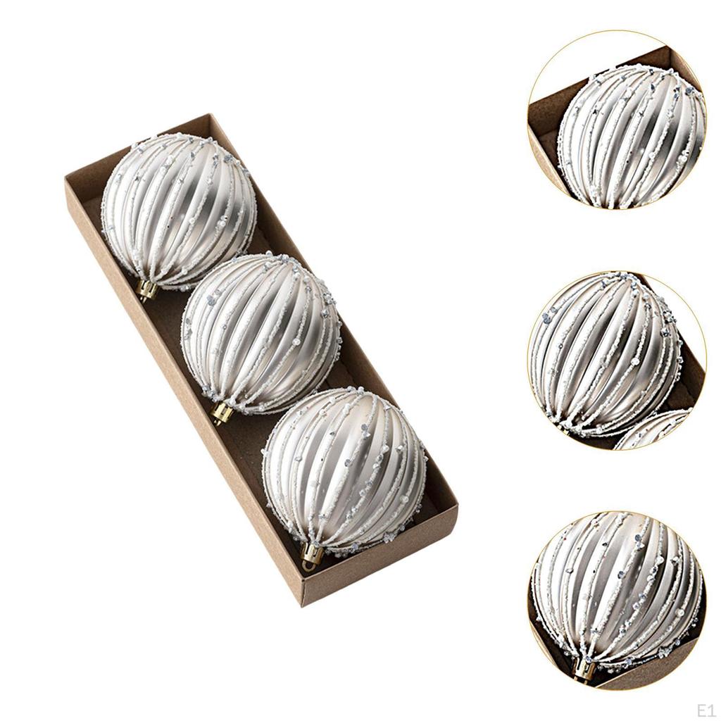 3Pcs Christmas Ball Ornaments Tree Hanging DIY Party Favor