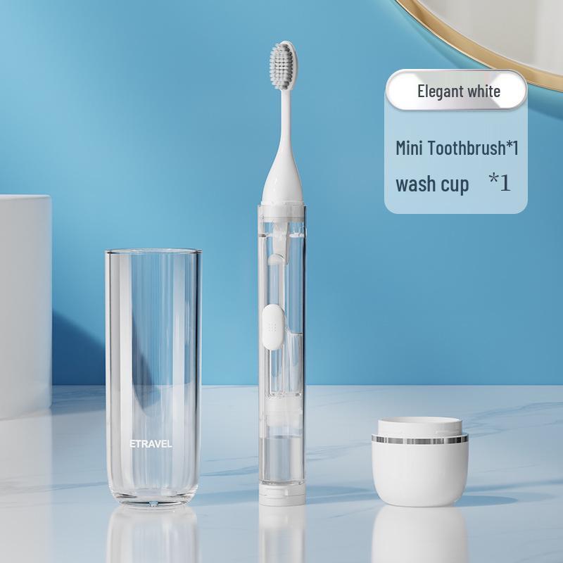 Portable All-in-One Travel Toothbrush & Toothpaste Set with Soft Bristles and Folding Design for Orthodontic Appliances