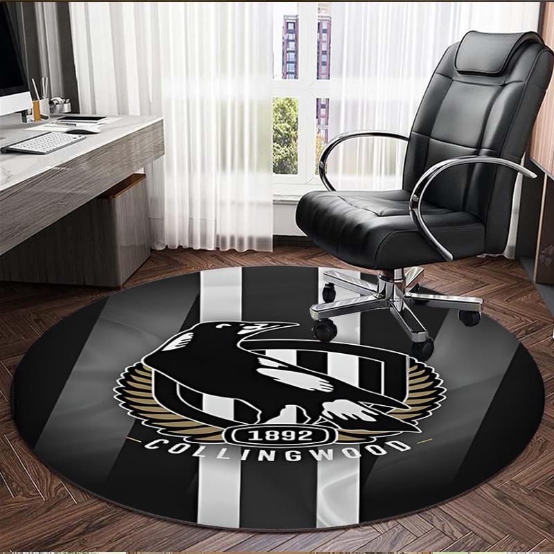 Football Club Print Round Rug, Washable Floor Carpet, For Entryway Dorm Laundry Room Office Study, Home Decor Birthday Christmas Gift
