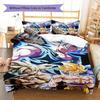 Dragon Ball Z Pattern Bedding,Quilt Set Quilt Cover Pillowcase Home Birthday Gift (1 * Duvet Cover + 2 * Pillowcase, Without Core)