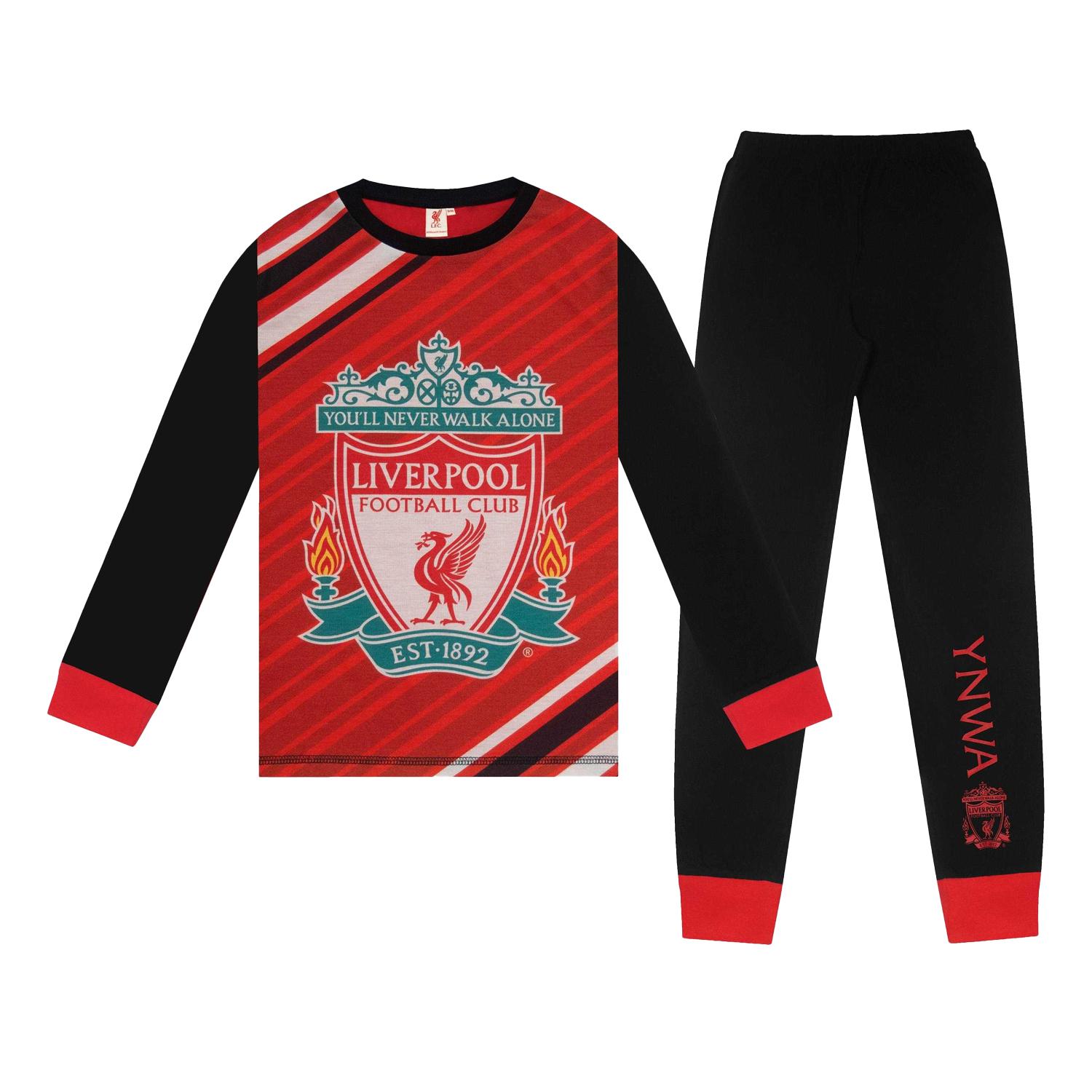 Liverpool FC Jungen A.Becker 1 Langarm-Langer Pyjama-Set 9-10 Years rot/schwarz