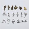 20 Stück Fisch Anhänger Antik Bronze Silber Farbe Anhänger DIY Basteln Herstellung Zubehör Handgefertigt Tibetischer Schmuck Für Schmuckherstellung
