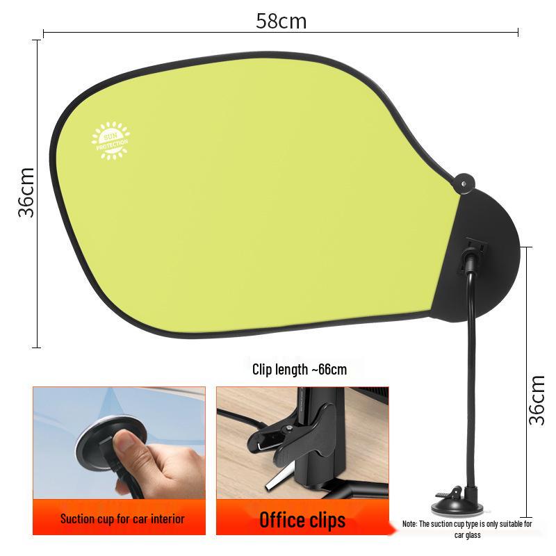 Car Window Sunshade Curtain: Full Range Heat Insulation and Sun Protection Visor Individual Clip Only