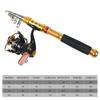 Lixada Fishing Rod and Reel Combo Carbon Fiber Telescopic Fishing Rod with Reel Combo Set Lures