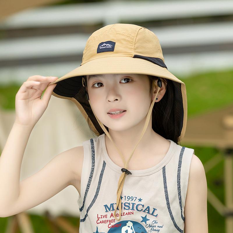 

Kids Spring Summer Wide Brim Sun Hat, UV Protection Baby Cap, Breathable Outdoor Sunshade Hat for Boys Girls 52-55 (7-12 years old)