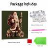 Creative DIY Framed Pearl Art Kit with Christmas Santa Claus Pattern Sparkling Bead Canvas Ready to Display Relaxing Gift for Adults Projects