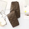Vintage Quilted Pants Women Winter Warm Trouser Cotton-padded Pants Casual Design Pockets Elastic Waist Korean Chic Black Pants