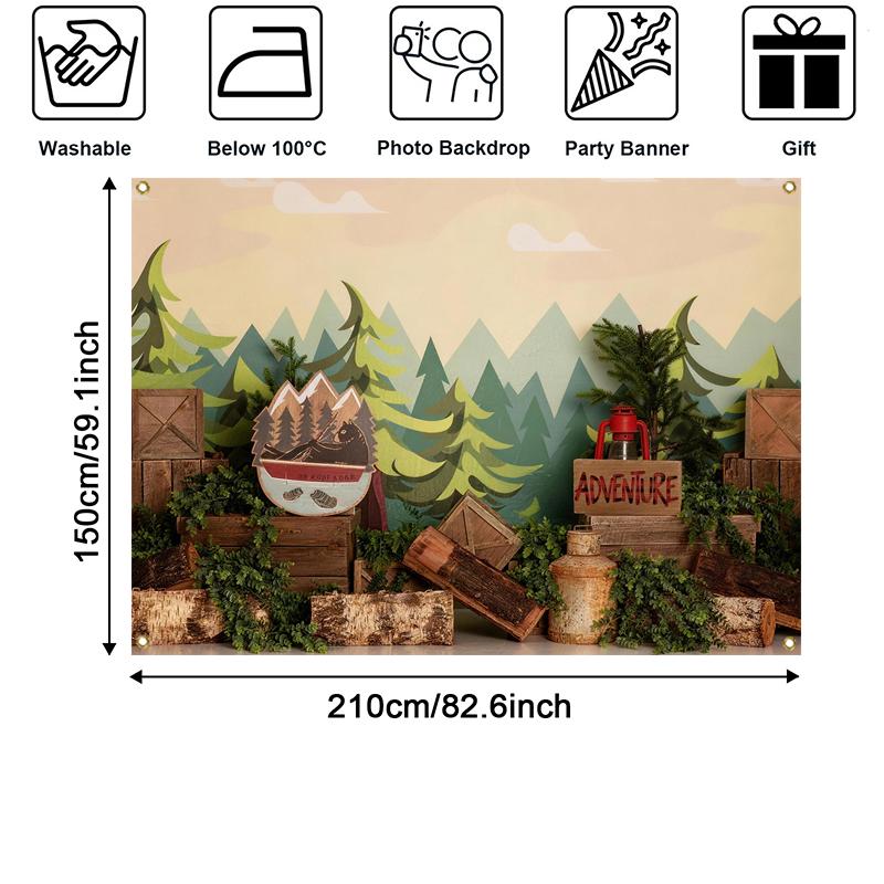 LS Jungle Woodland Backdrops Kids Baby Cake Smash Photography Props Child Adult Photocall Decors Forest Camping Backgrounds