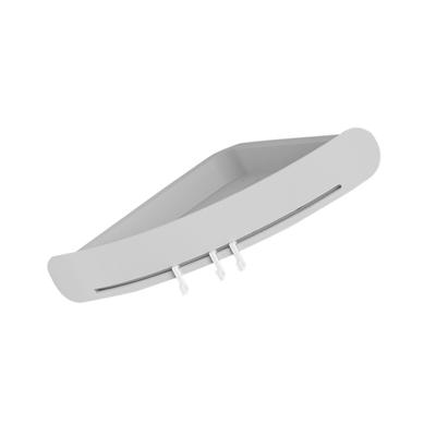 Estante de esquina Escurridor Estante para inodoro Montado en la pared Plástico Baño Cocina Soporte de almacenamiento